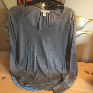 Banana Republic grey shirt with sheer back
